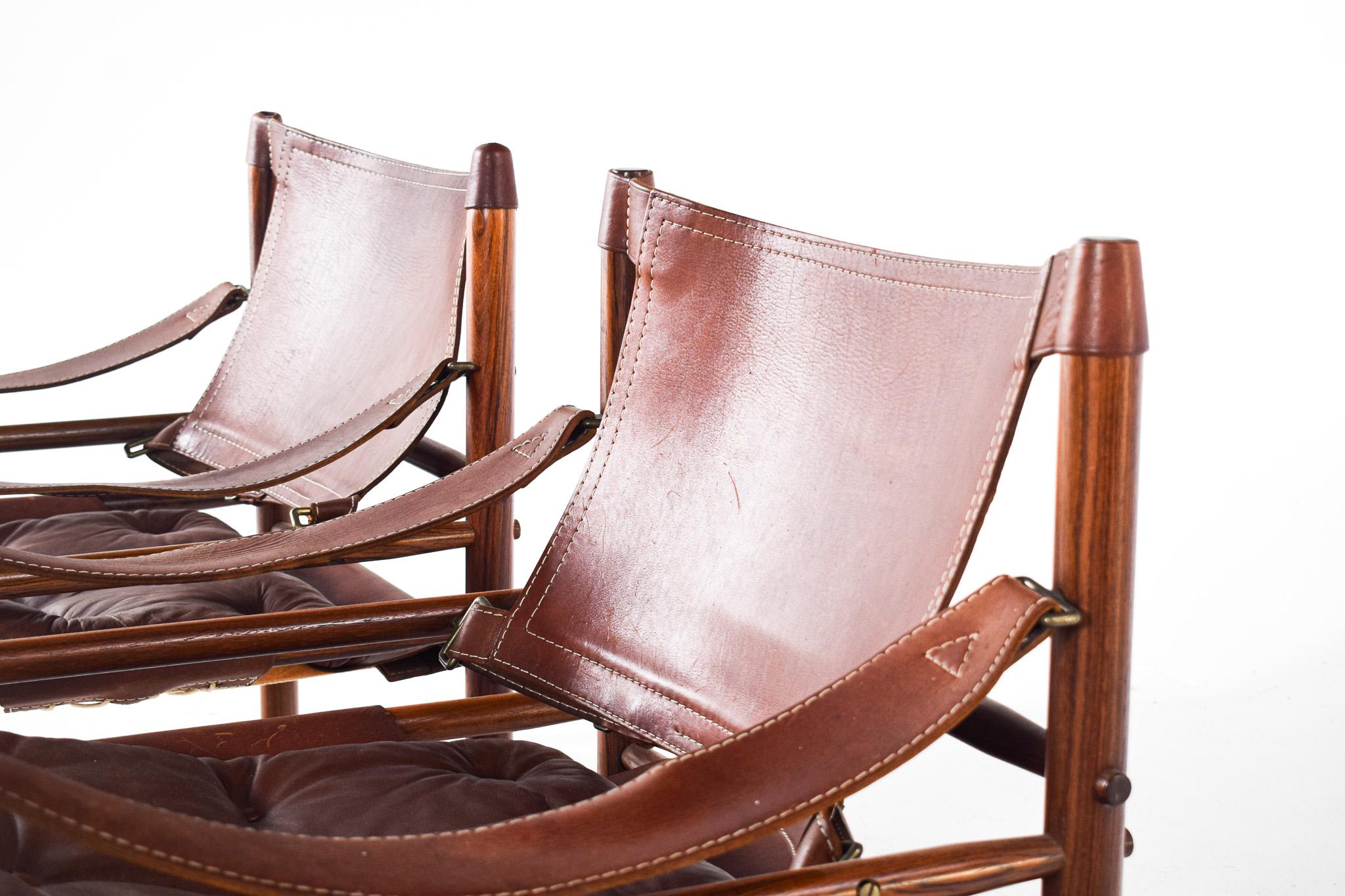 20th Century Mid-Century Modern Pair of Rosewood Armchairs by Arne Norell