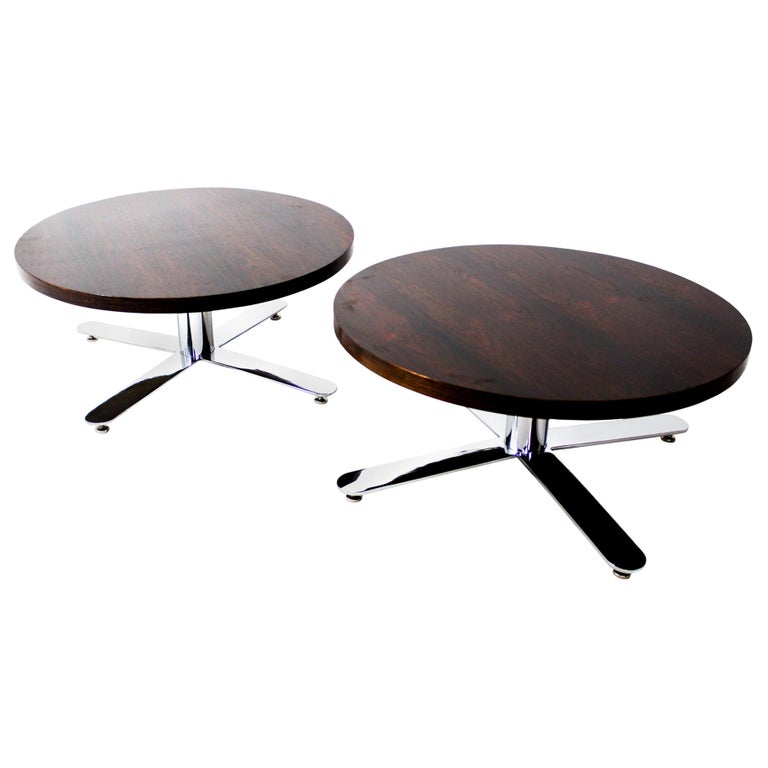 Mid-Century Modern Pair of Wood Coffee Tables, Brazil, 1960s For Sale