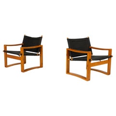 Mid-Century Modern Pair of 'Safari' Armchairs by Børge Jensen for Bernstorffsmin
