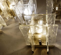 Coppia di appliques moderne di Carlo Nason per Mazzega, anni '70