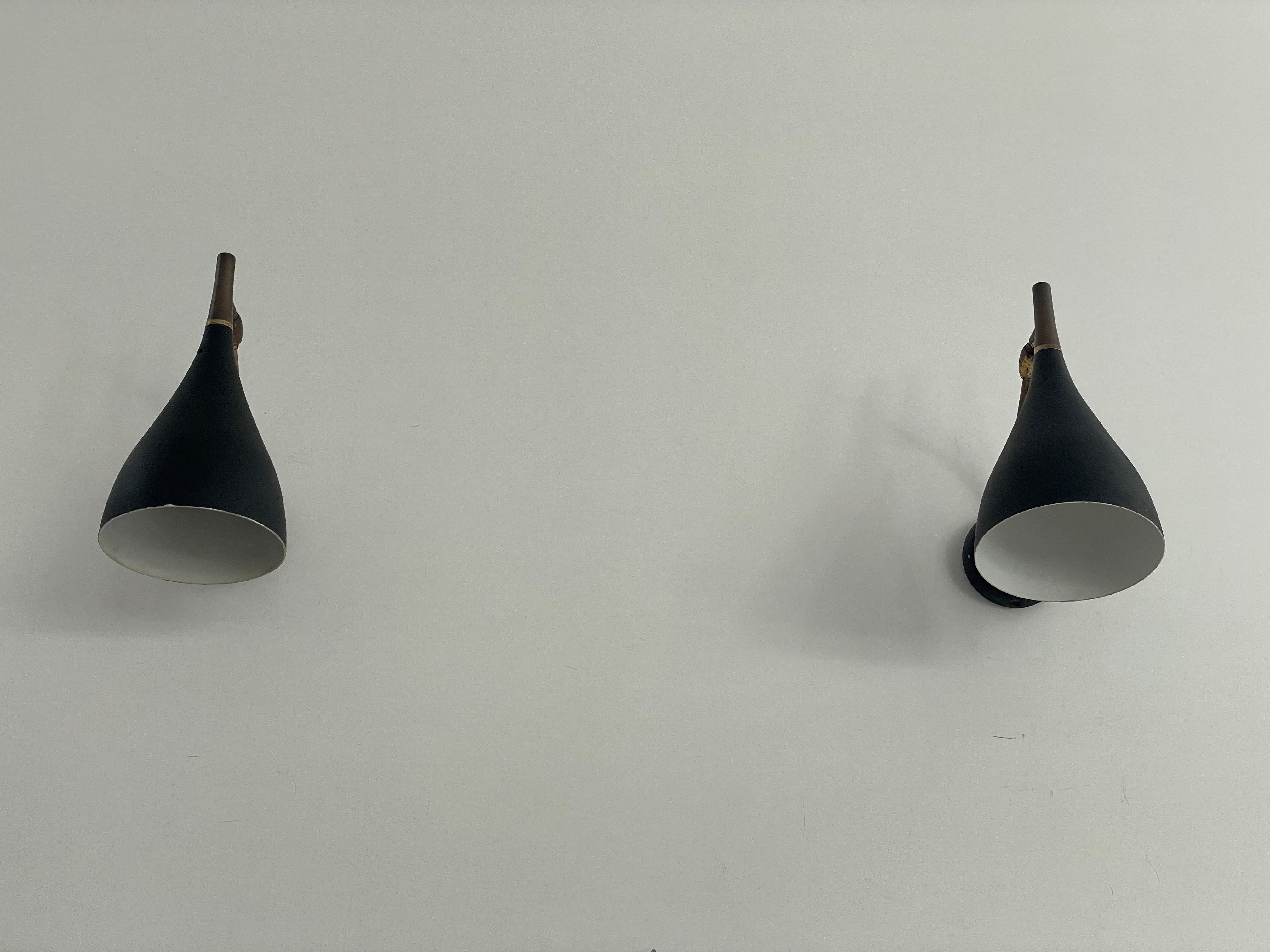 Mid-Century Modern Mid-century Modern Pair of Sconces by Cosack Leuchten, 1950s, Germany For Sale