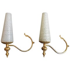 Mid-Century Modern Pair of Sconces, France, 1950