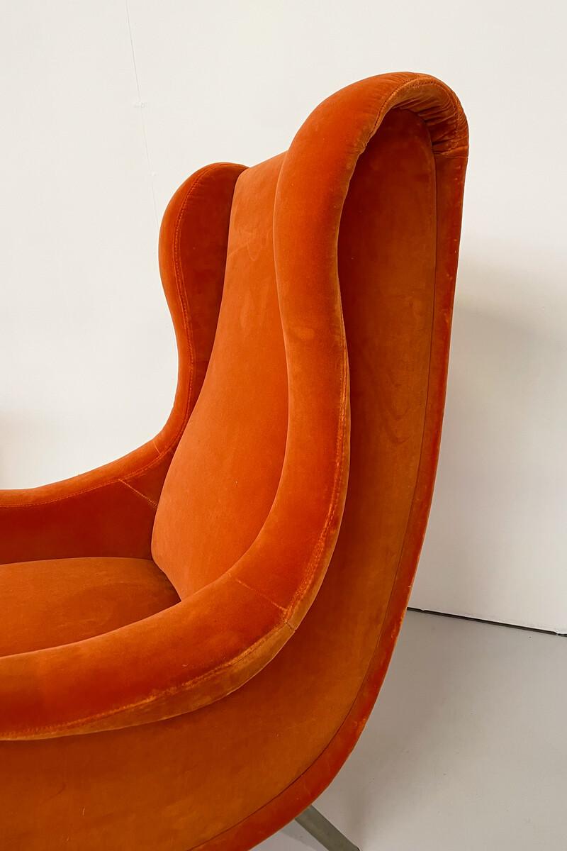 Mid-Century Modern Pair of Senior Armchairs by Marco Zanuso for Arlfex, Italy,1950s - New Upholstery