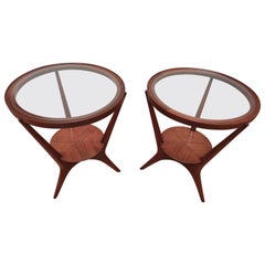 Coppia di tavolini moderni di Giuseppe Scapinelli, Brasile 1960