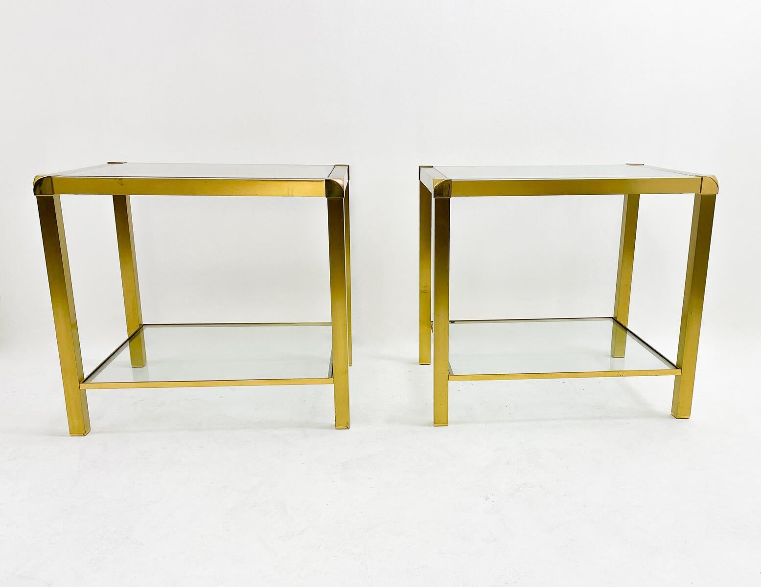 Mid-Century Modern Pair of Side Tables, Italy.