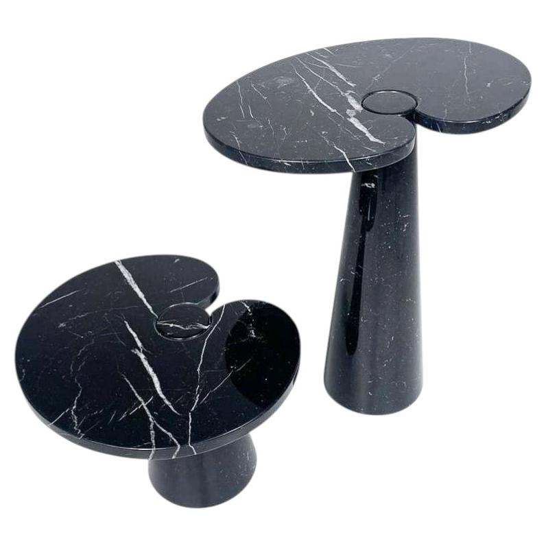 Paire de tables d'appoint de style Mid-Century Modern, modèle « Eros » d'Angelo Mangiarotti