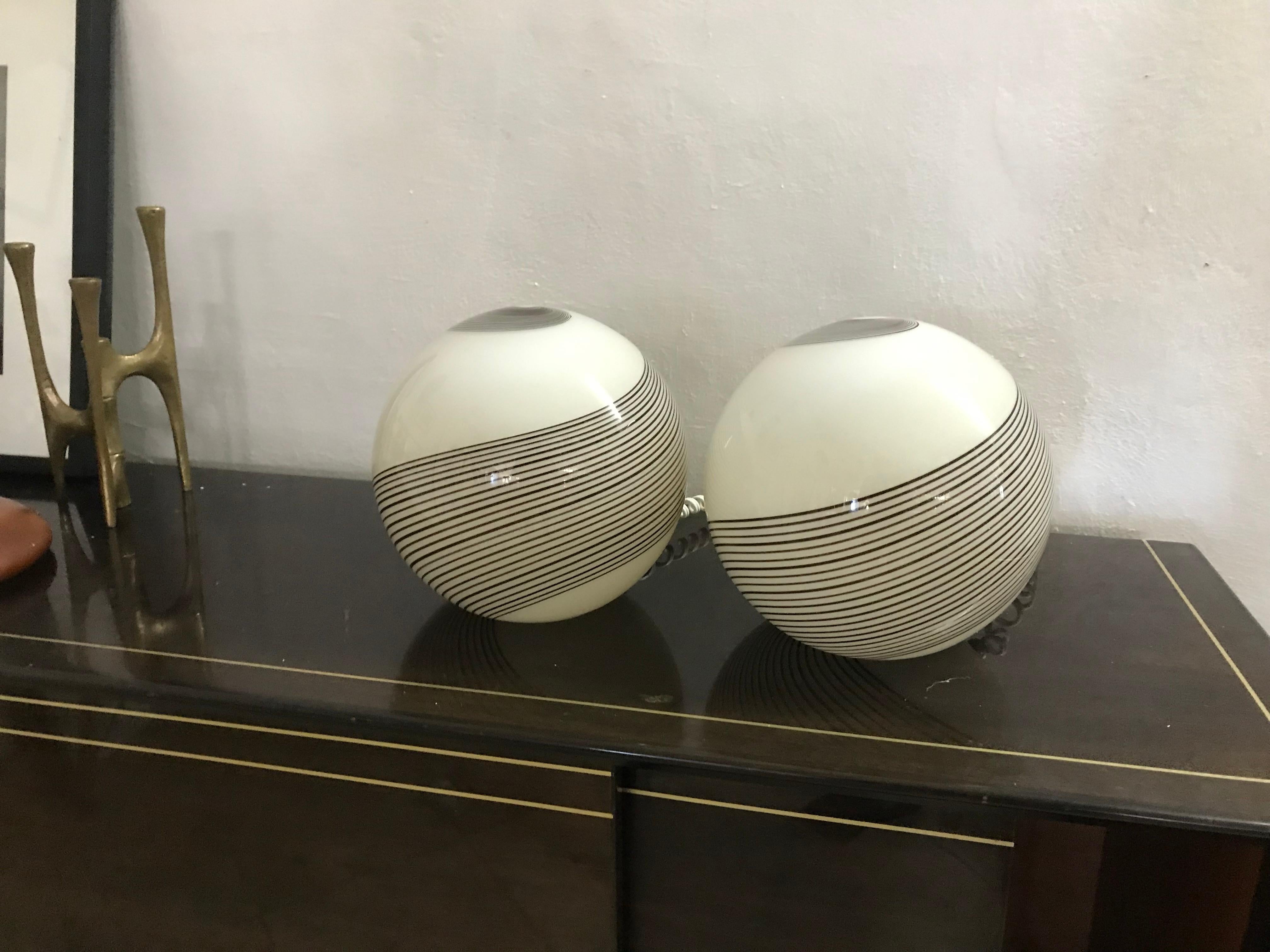 Mid-Century Modern Pair of Signed ´La Murrina´ Table Lamps, circa 1970 For Sale 3