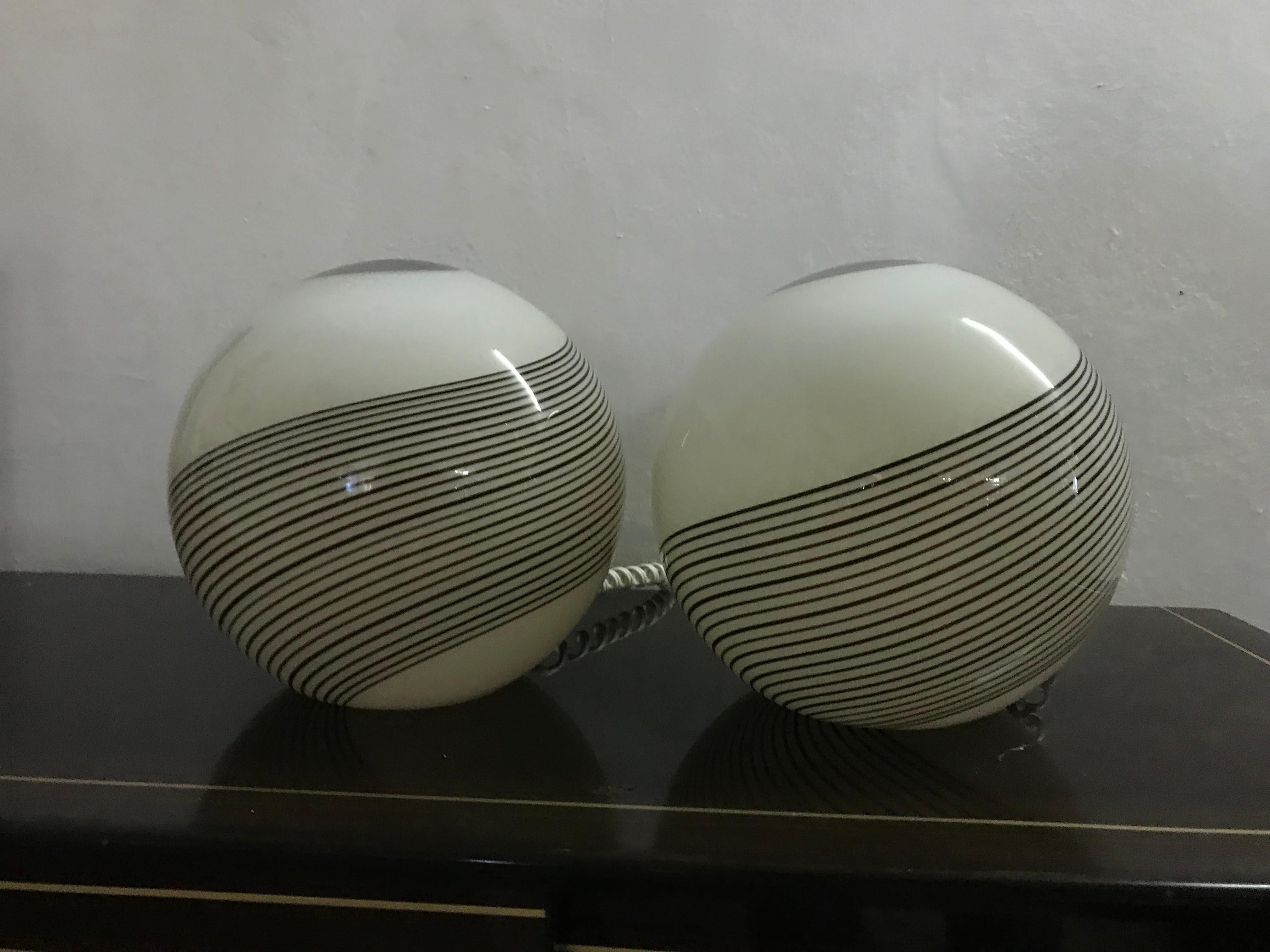 Italian Mid-Century Modern Pair of Signed ´La Murrina´ Table Lamps, circa 1970 For Sale