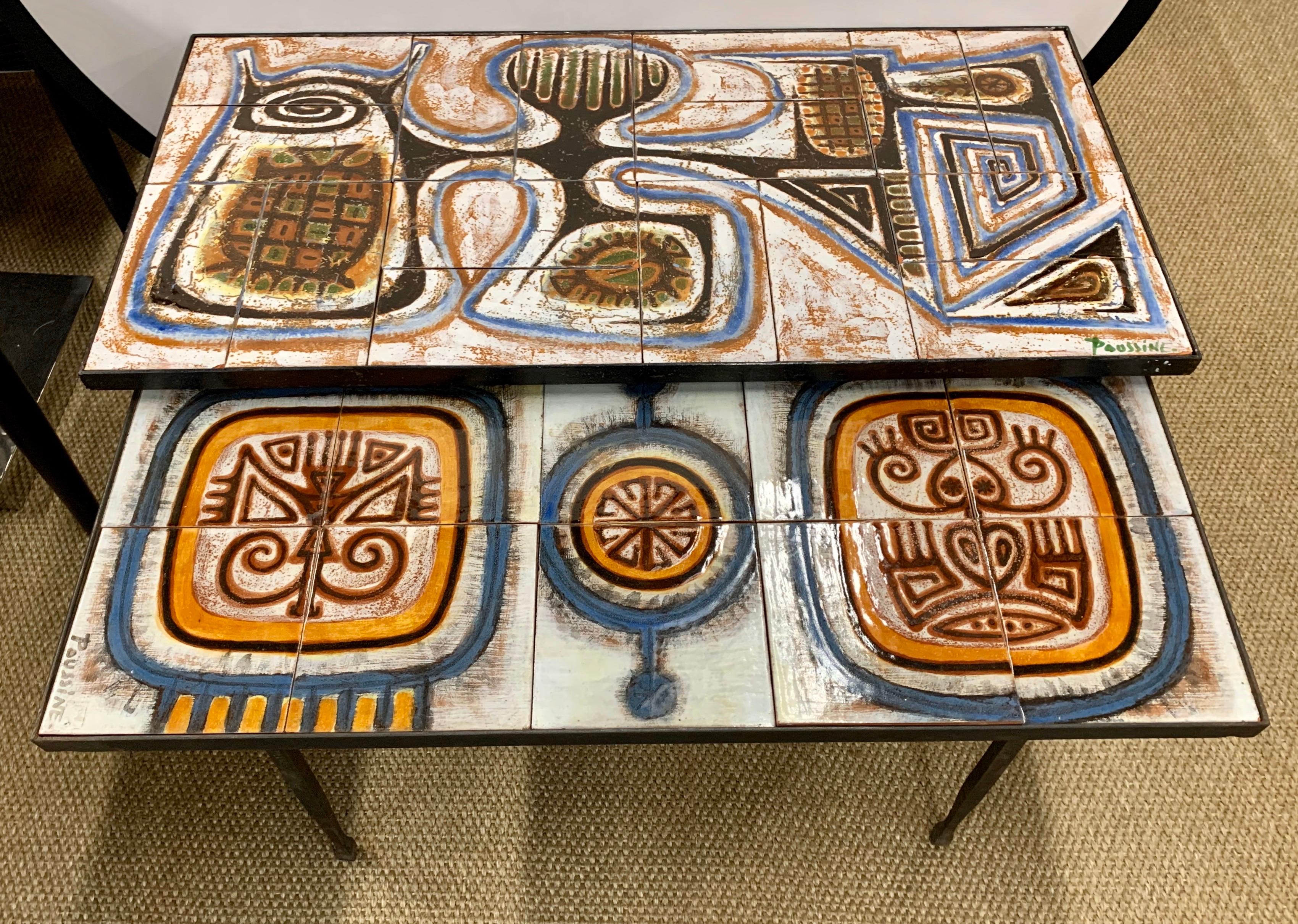 tiled top nest of tables