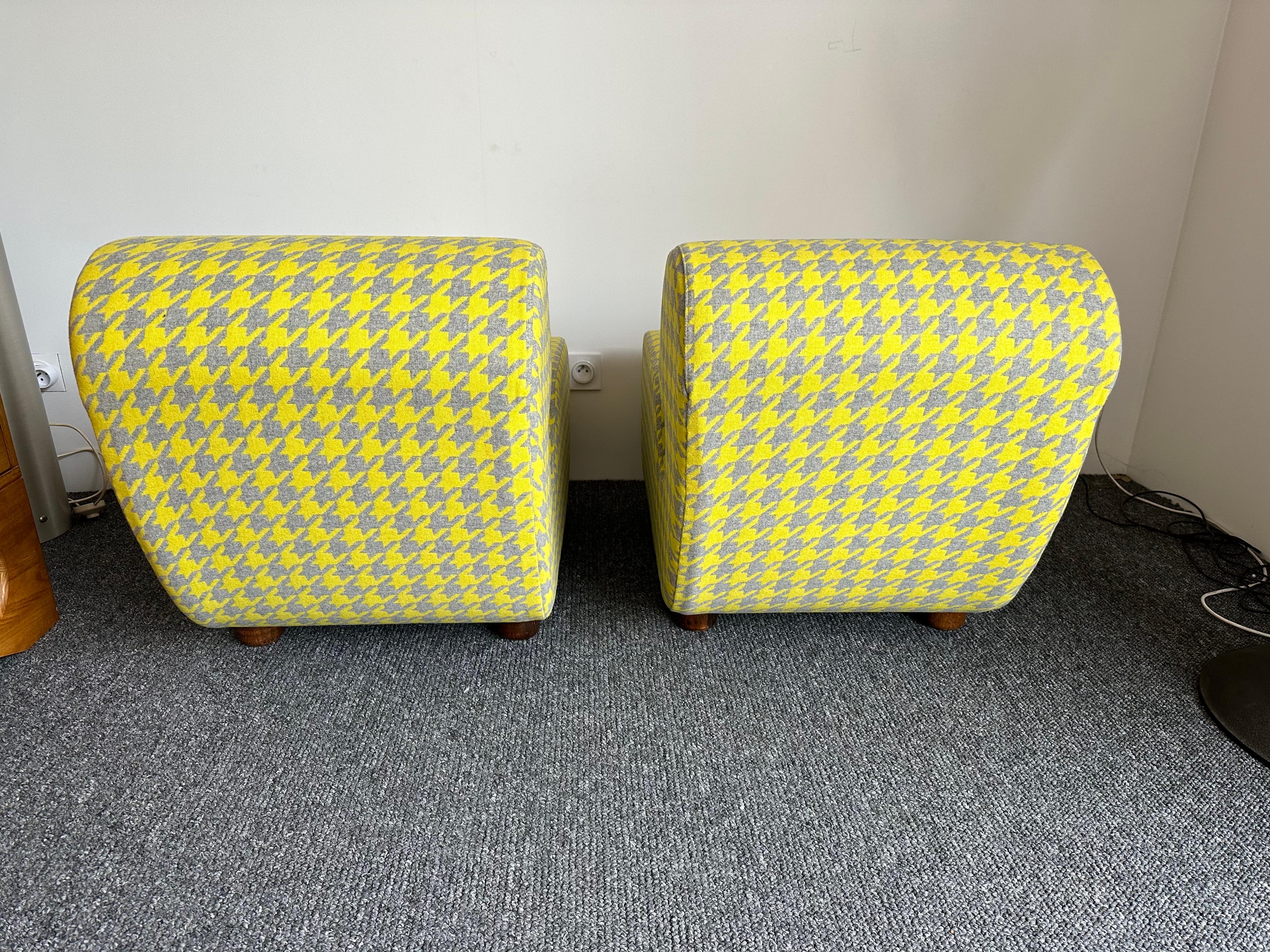 Mid-Century Modern Pair of Slipper Chairs P. Italy, 1970s For Sale 5