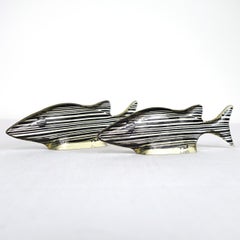 Mid-Century Modern Pair of Small Fish in Lucite Made by Abraham Palatnik