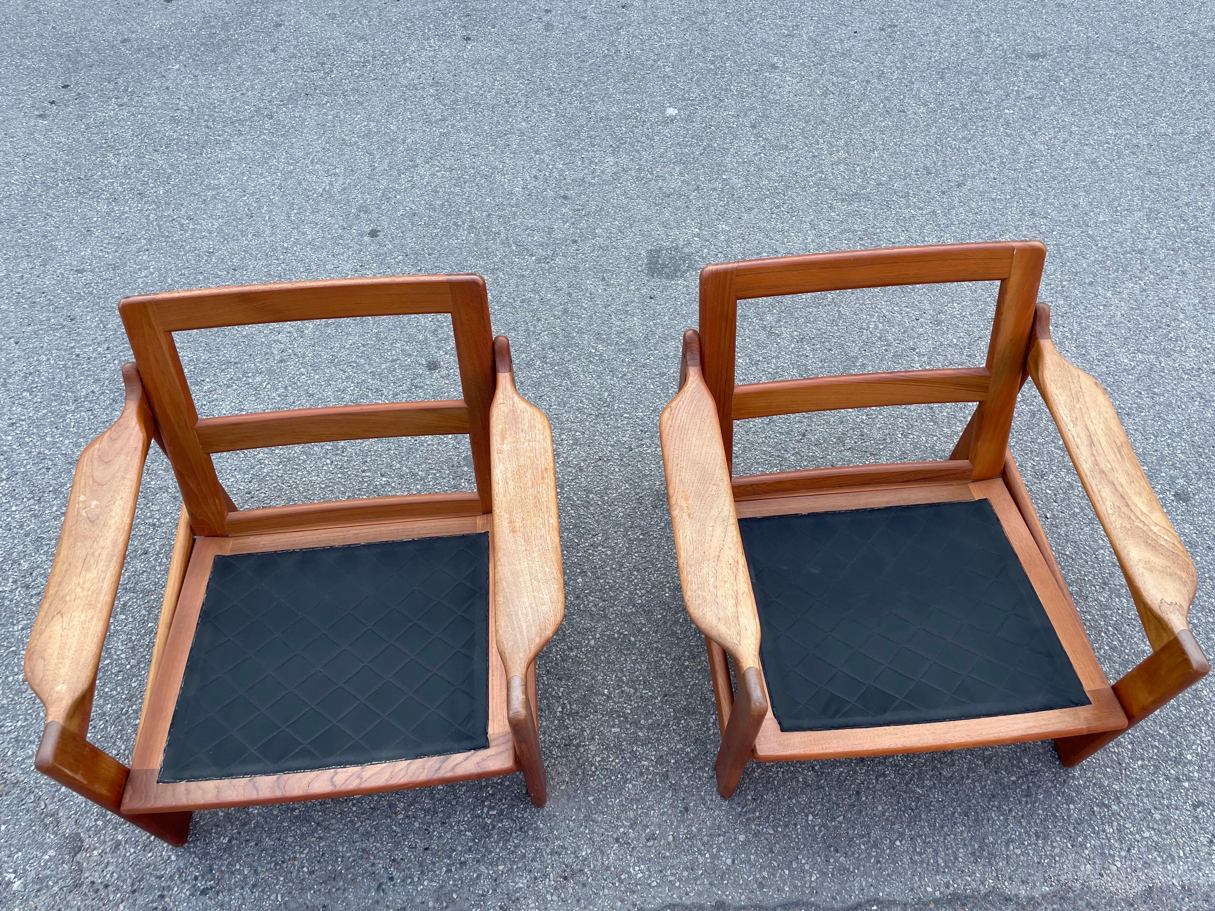 Paire de chaises en teck massif, The Moderns Moderns, Danemark 1960's Bon état - En vente à Copenhagen, DK