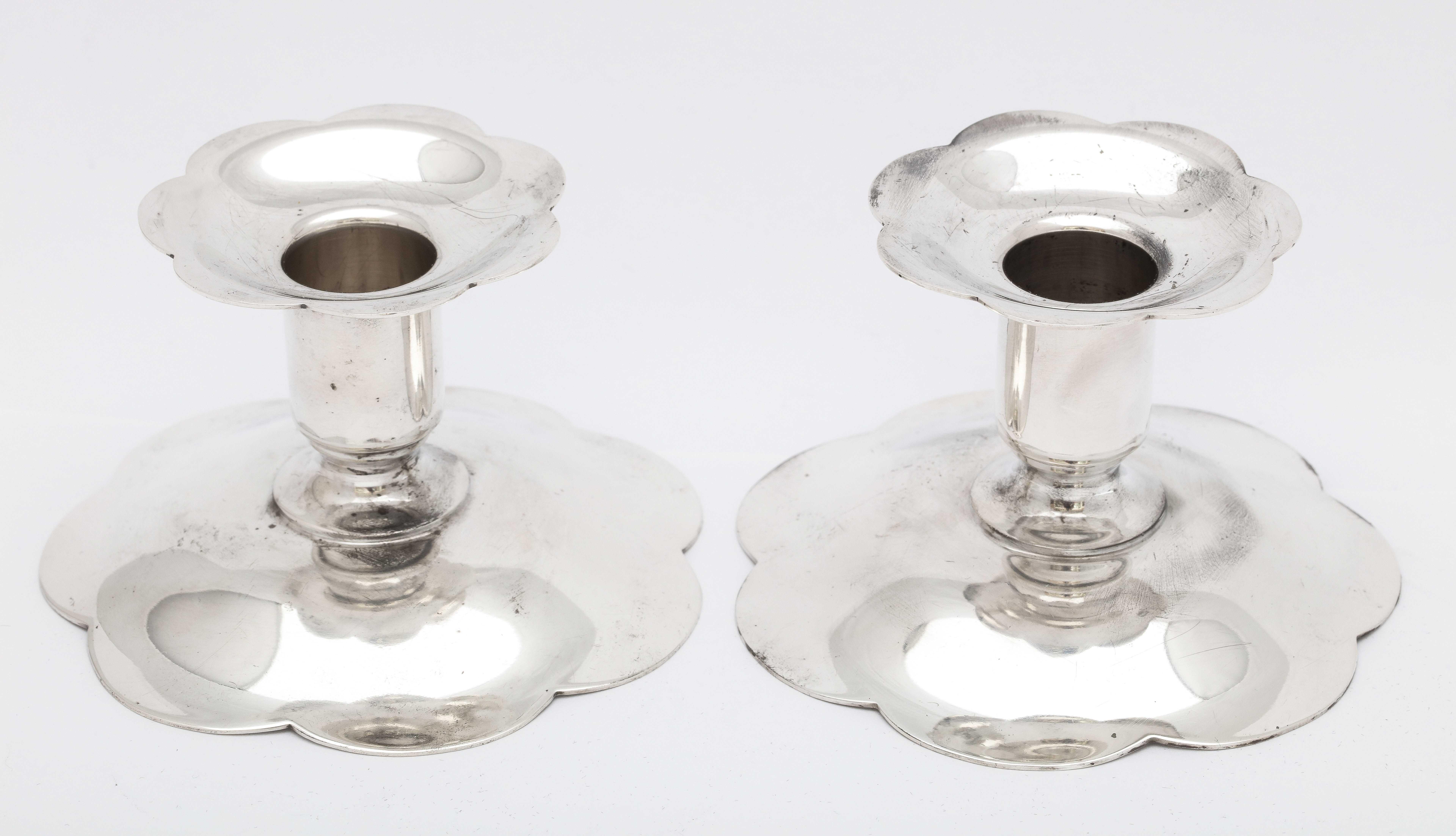 Mid-Century Modern Pair of Sterling Silver Candlesticks by Tiffany 3