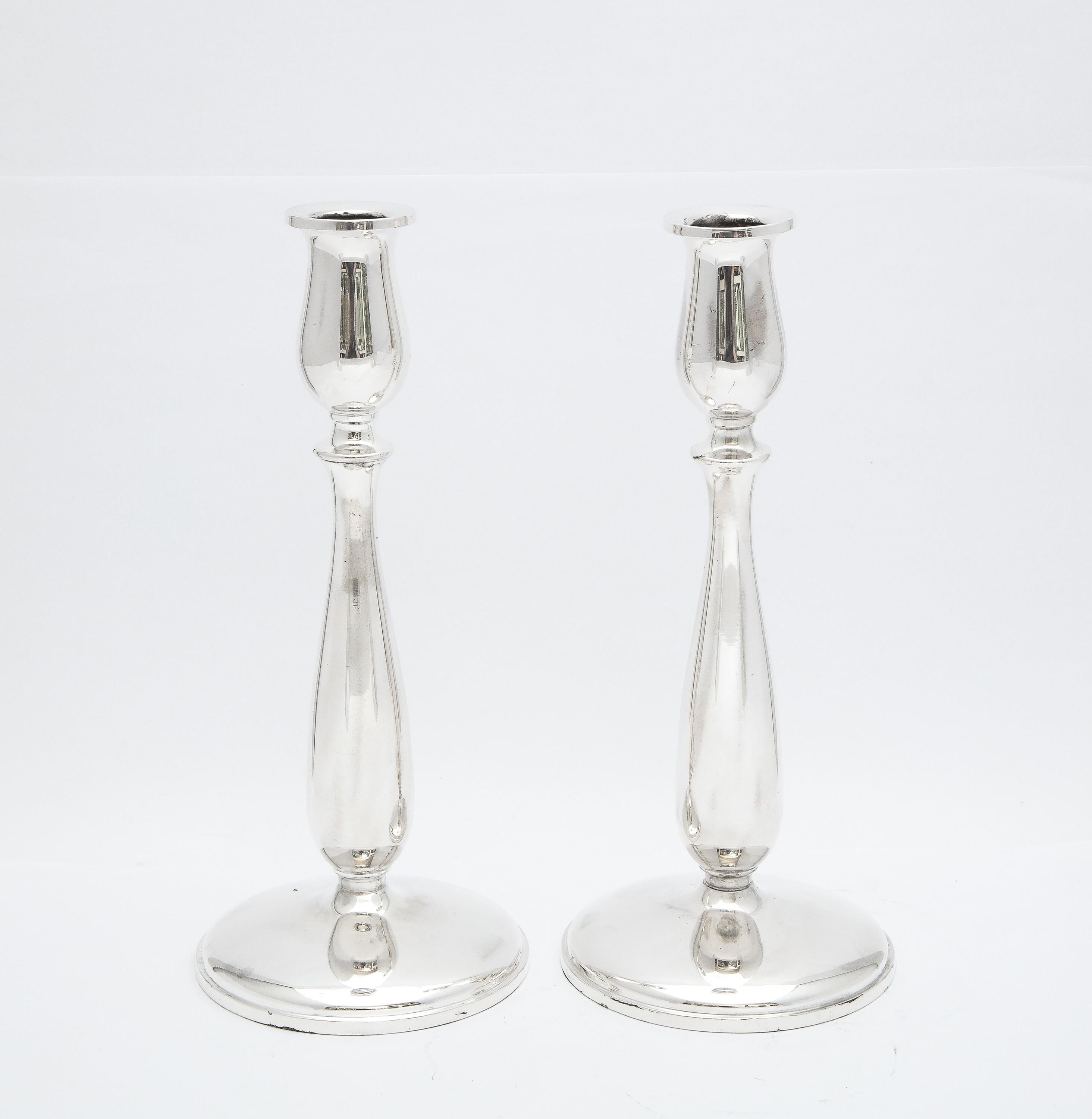 Mid-Century Modern Pair of Sterling Silver Candlesticks 7