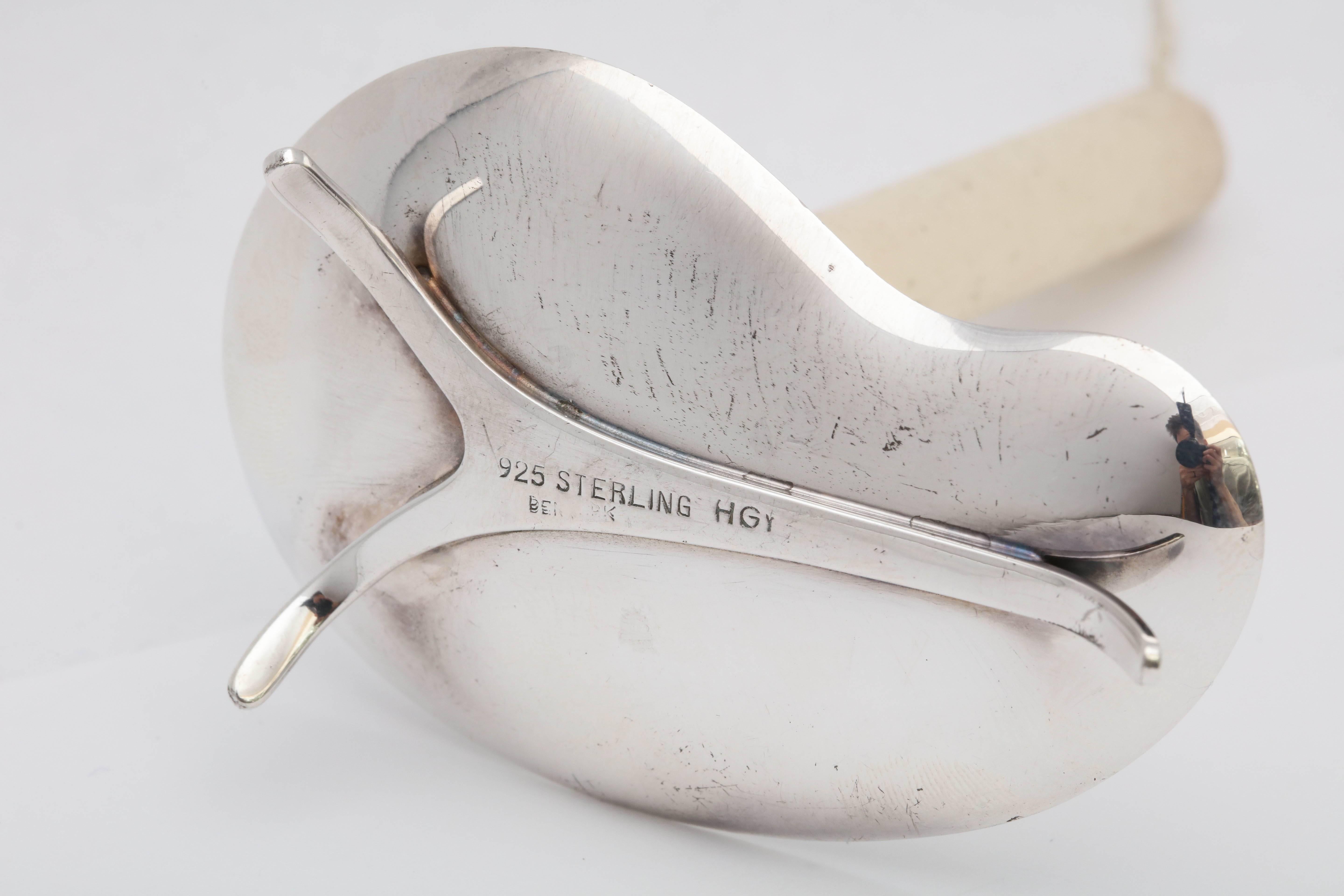 Mid-Century Modern Pair of Sterling Silver Footed Danish Hugo Grun Candlesticks 1