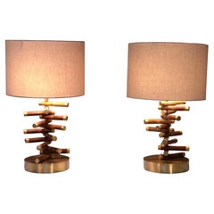 Mid-Century Modern Pair of table lamps by Brazilian Designer, Brazil, 1960s