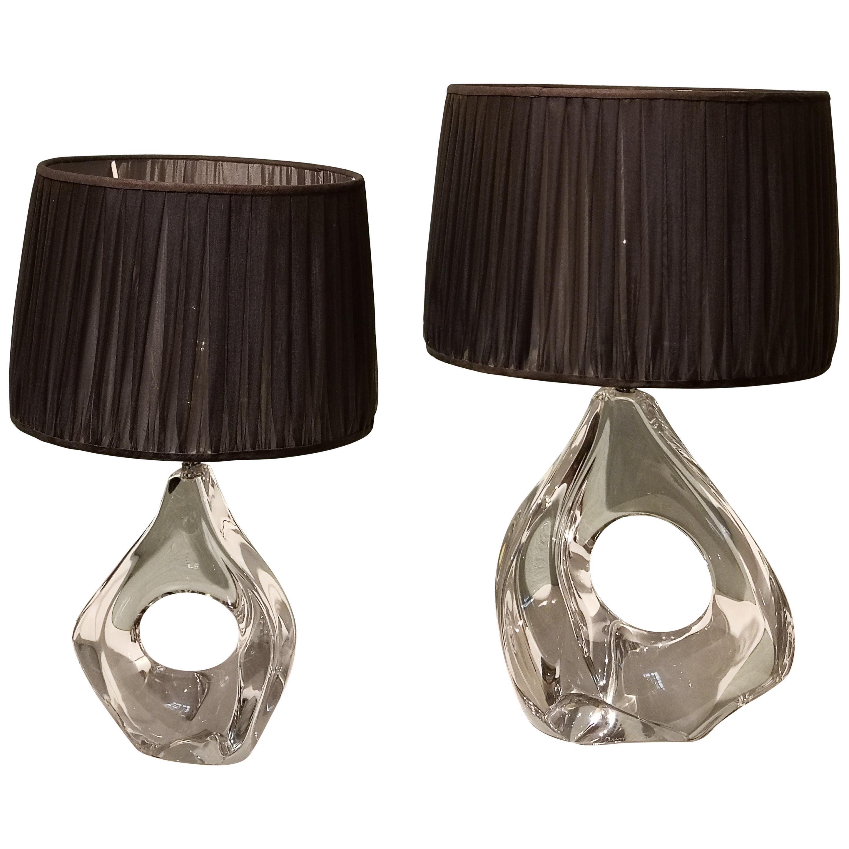 Pair of Daum Crystal Lamps at 1stDibs daum lamps