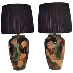 Mid-Century Modern Pair of Table Lamps Pottery Sofina Boutique Kitzbühel