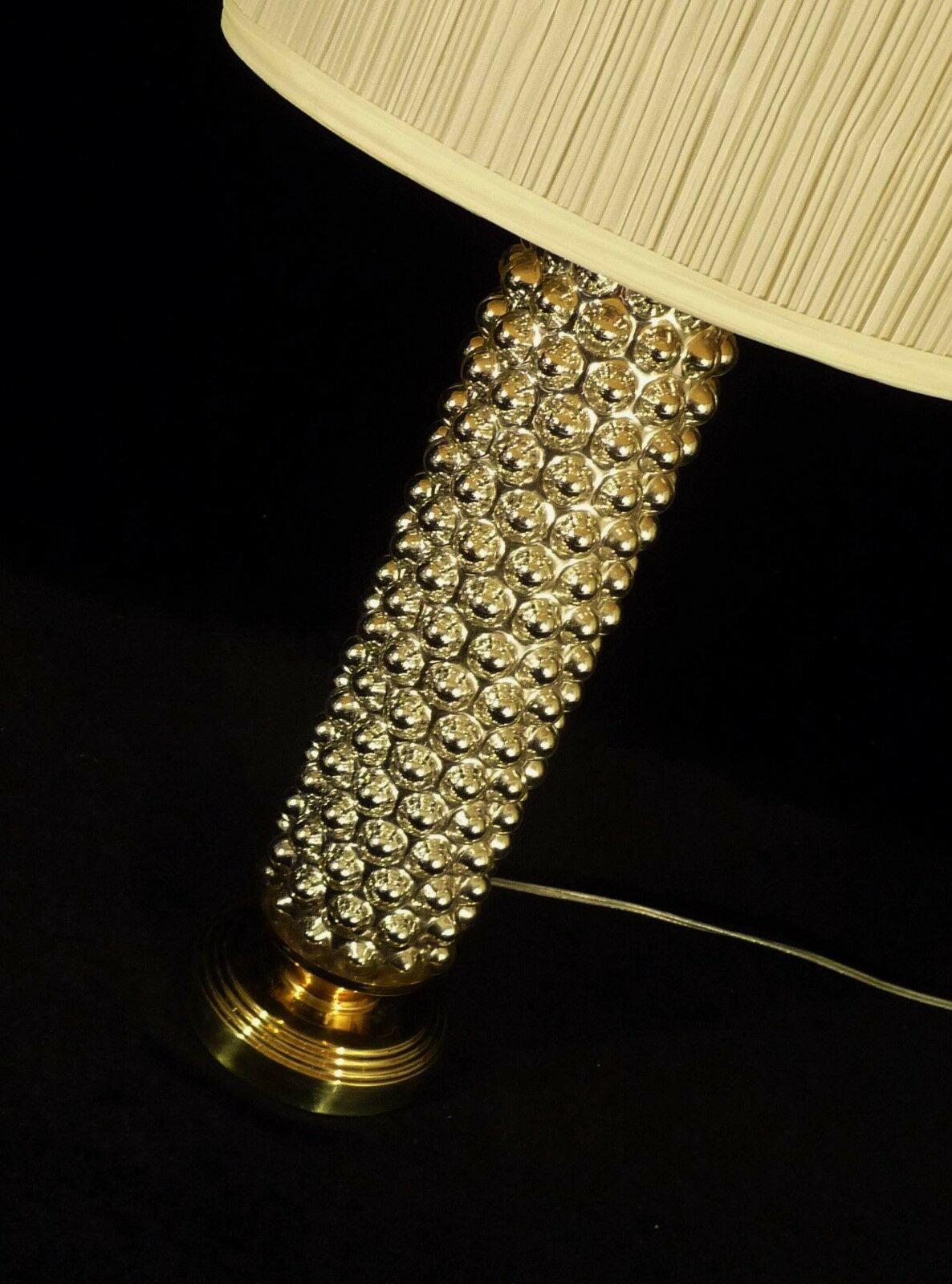 Mid-Century Modern Pair of Tall Bubble Glass Lamps Hollywood Regency In Good Condition In Keego Harbor, MI