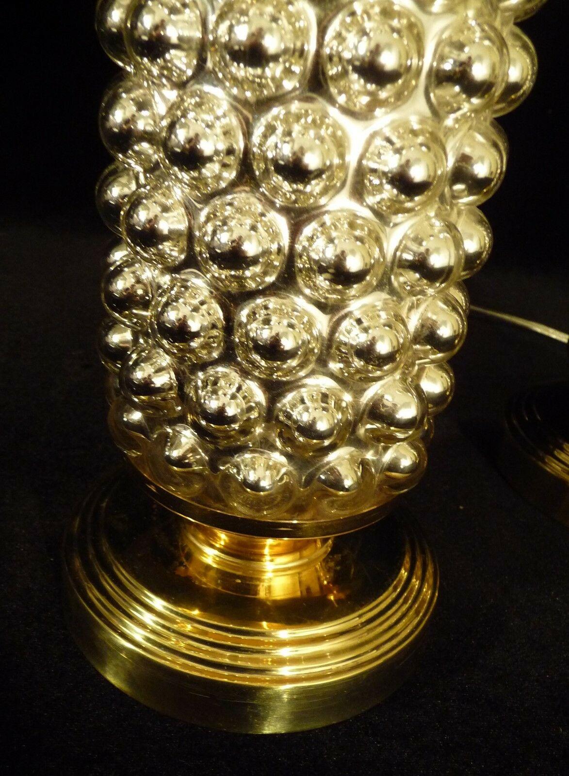 Mid-Century Modern Pair of Tall Bubble Glass Lamps Hollywood Regency 1