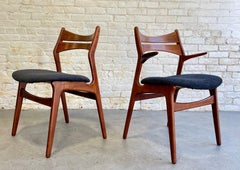 Mid Century MODERN Pair of Teak DINING CHAIR by Erik Buch Christian Christiansen