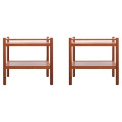 Mid-Century Modern Pair of Teak Side Tables