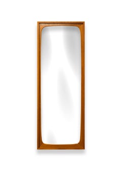 Mid Century Modern Pair of Teak Wood Danish Framed Mirrors