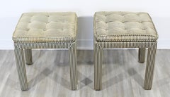 Mid-Century Modern Pair of Tufted Benches Stools Ottomans Baughman Parsons 1960s