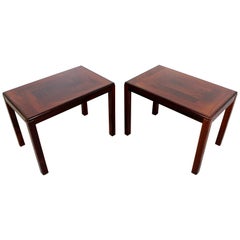 Mid-Century Modern Pair of Vejle Stole Mobelfabrik Rosewood Side Tables Denmark