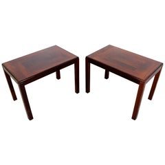 Mid-Century Modern Pair of Vejle Stole Mobelfabrik Rosewood Side Tables Denmark