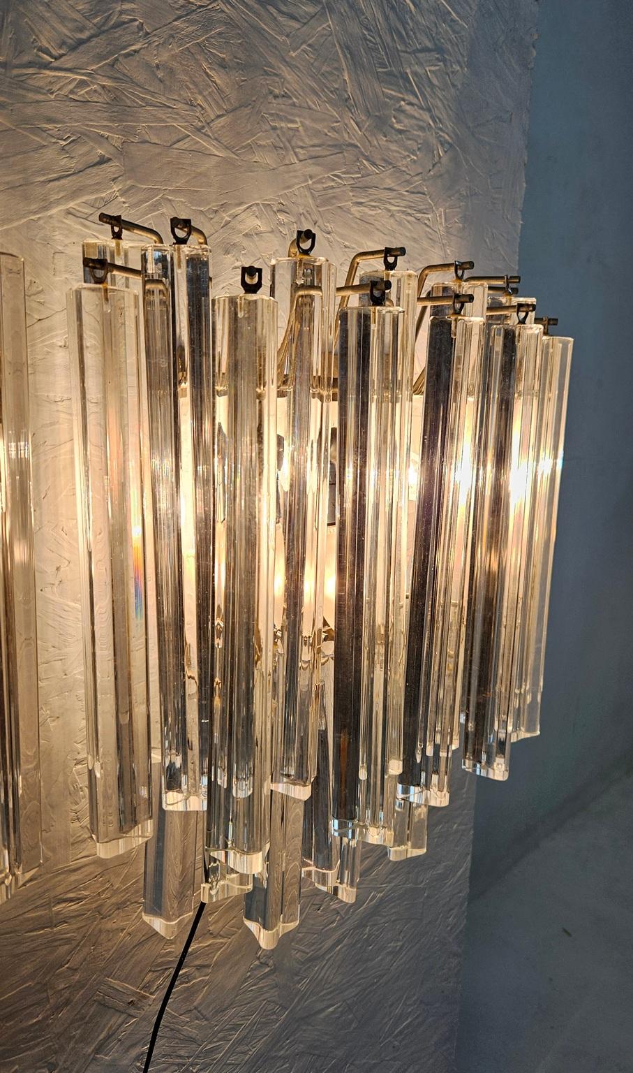 Pareja de apliques Venini de Murano de mediados del siglo XX en venta 4