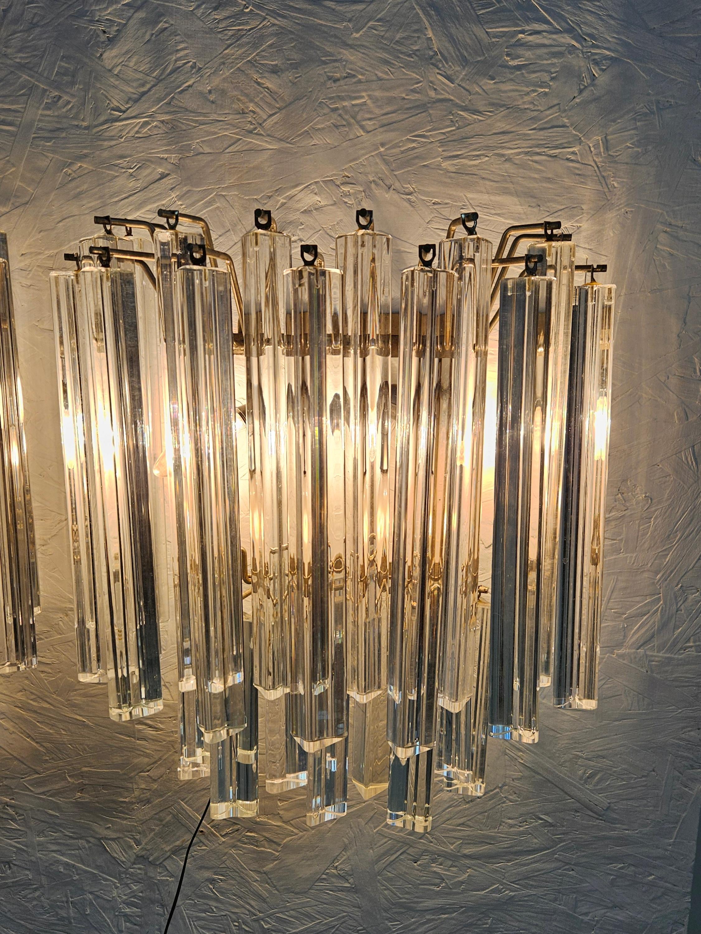 Pareja de apliques Venini de Murano de mediados del siglo XX en venta 1