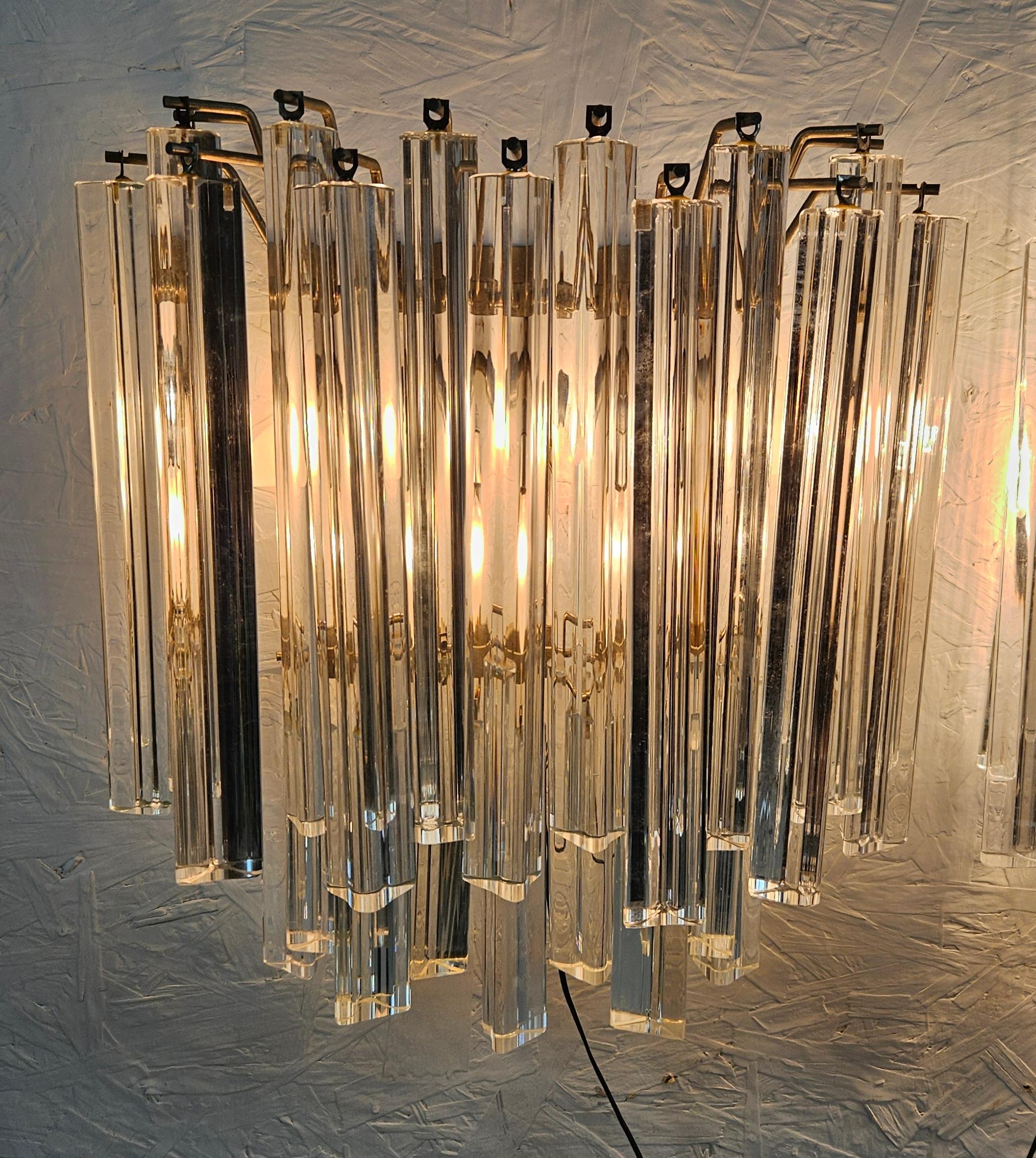 Pareja de apliques Venini de Murano de mediados del siglo XX en venta 2