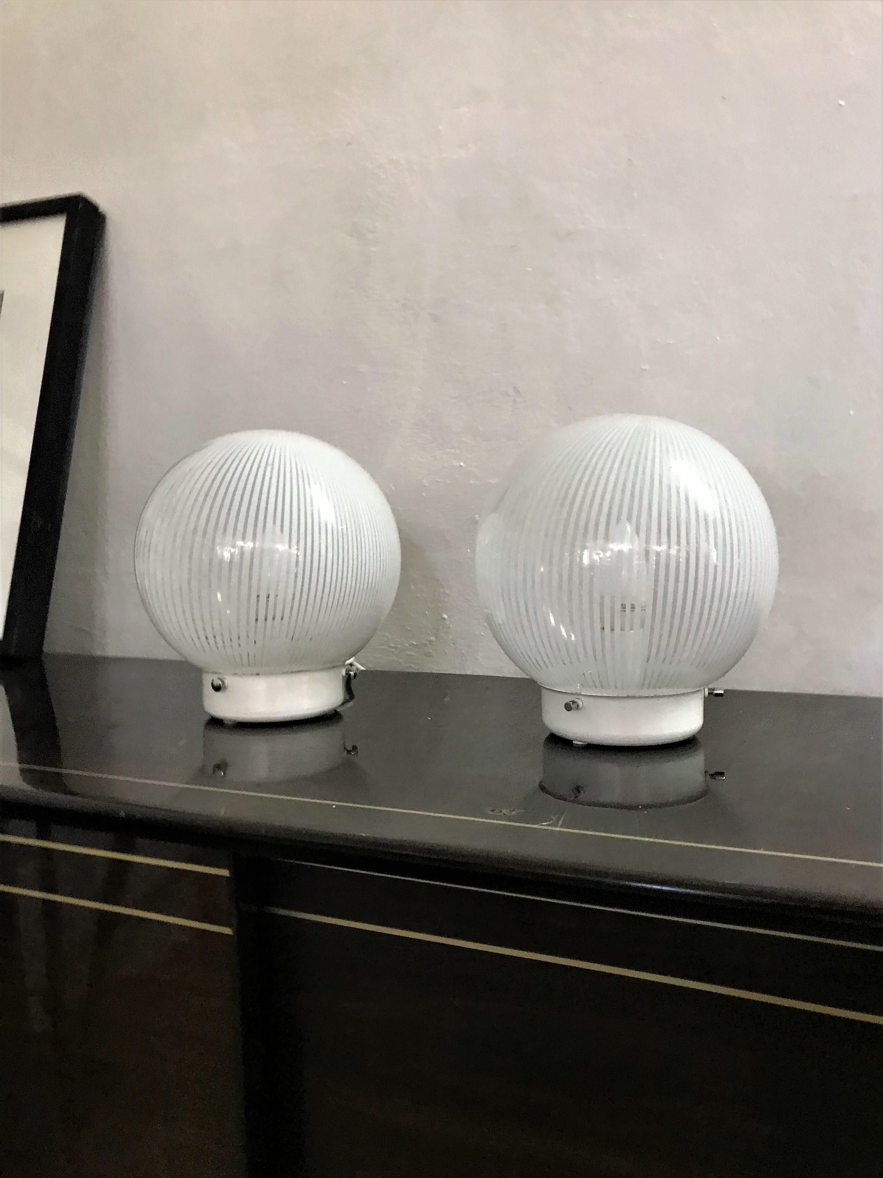 Mid-Century Modern Pair of Venini Table Lamps 