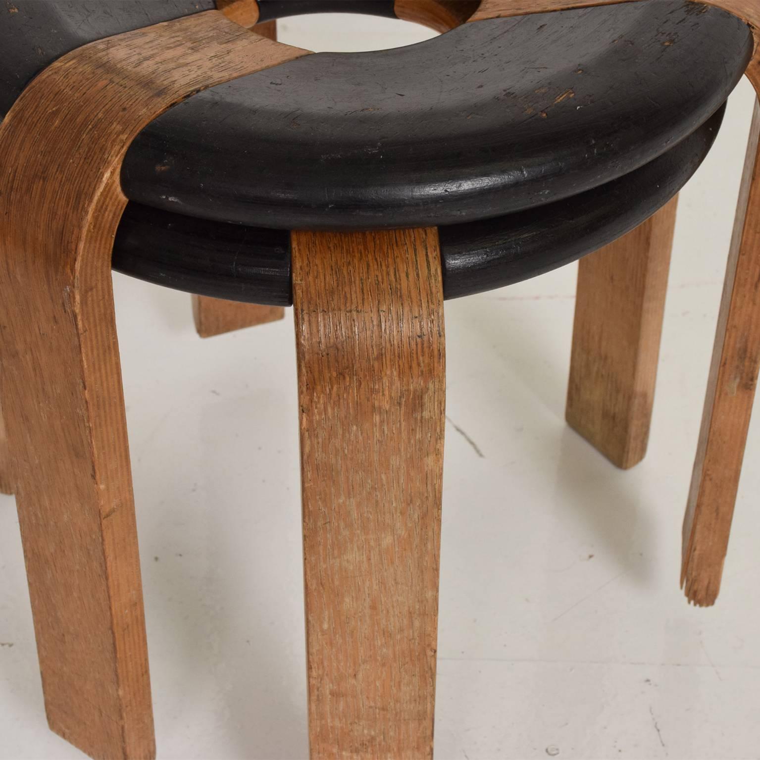 For your consideration, a pair of vintage Donut stools by Rud Thygesen & Jhonny Sorensen, midcentury Danish modern.
Dimensions: 14