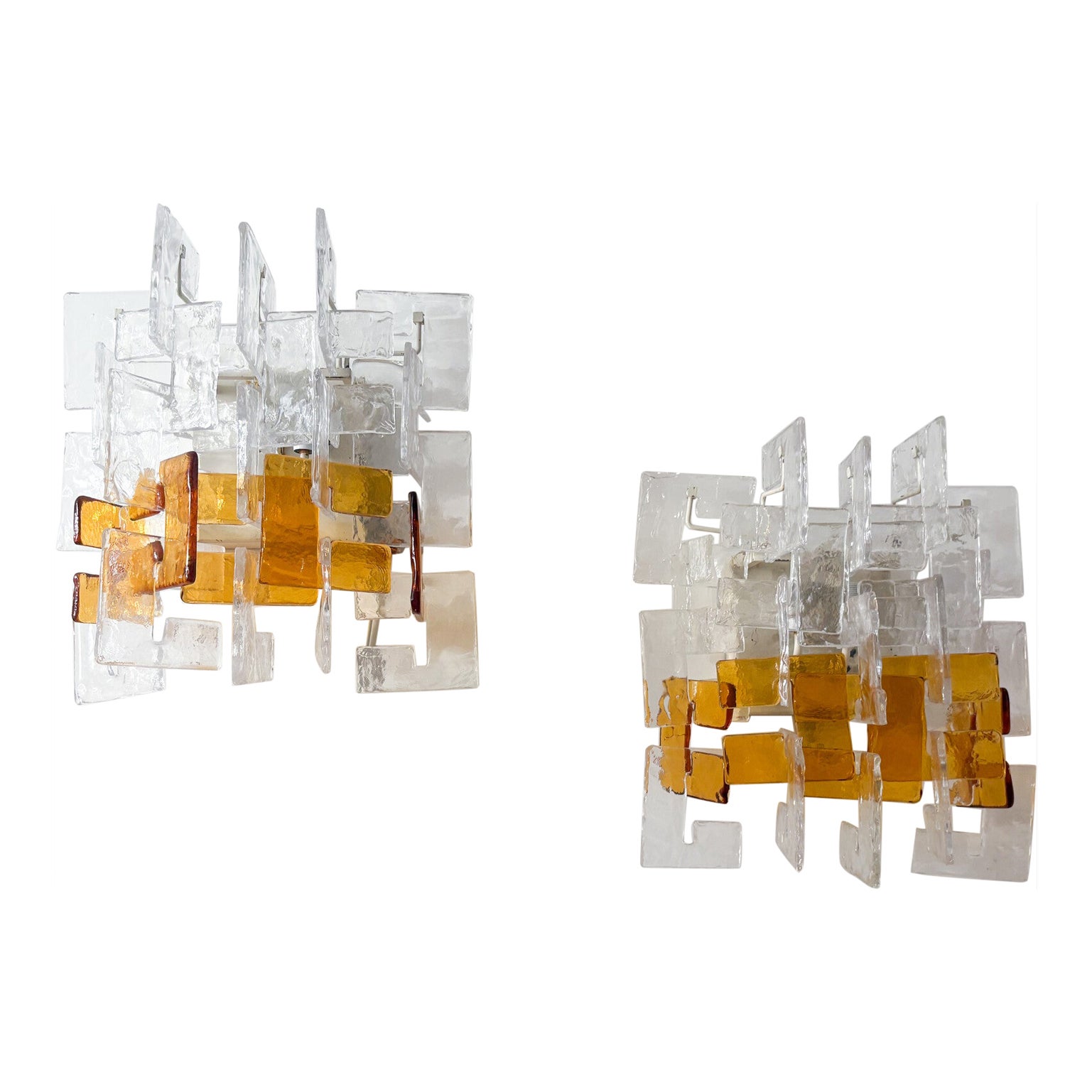 Mid-Century Modern Pair of Wall light by Carlo Nason, 1960s For Sale