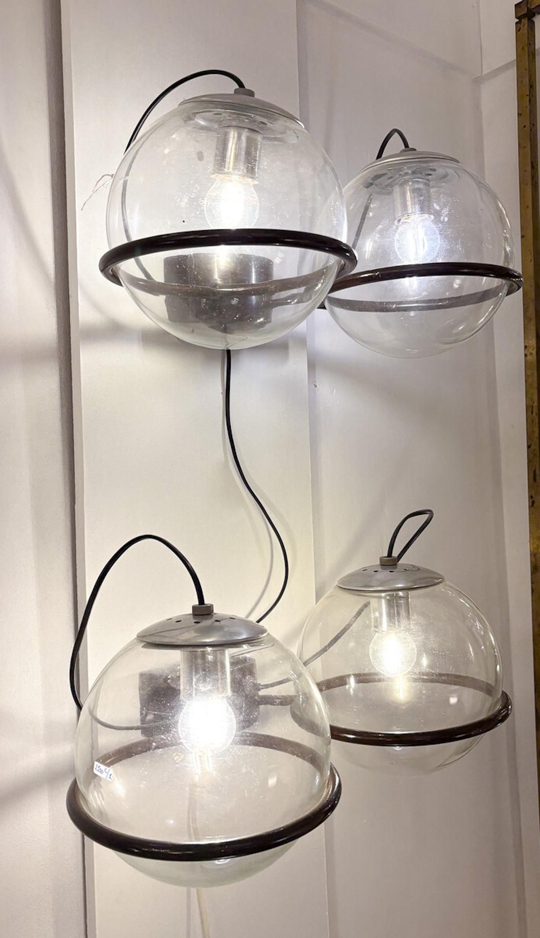 Pareja de apliques modernos de mediados de siglo de Gino Sarfatti, años 60 Metal en venta