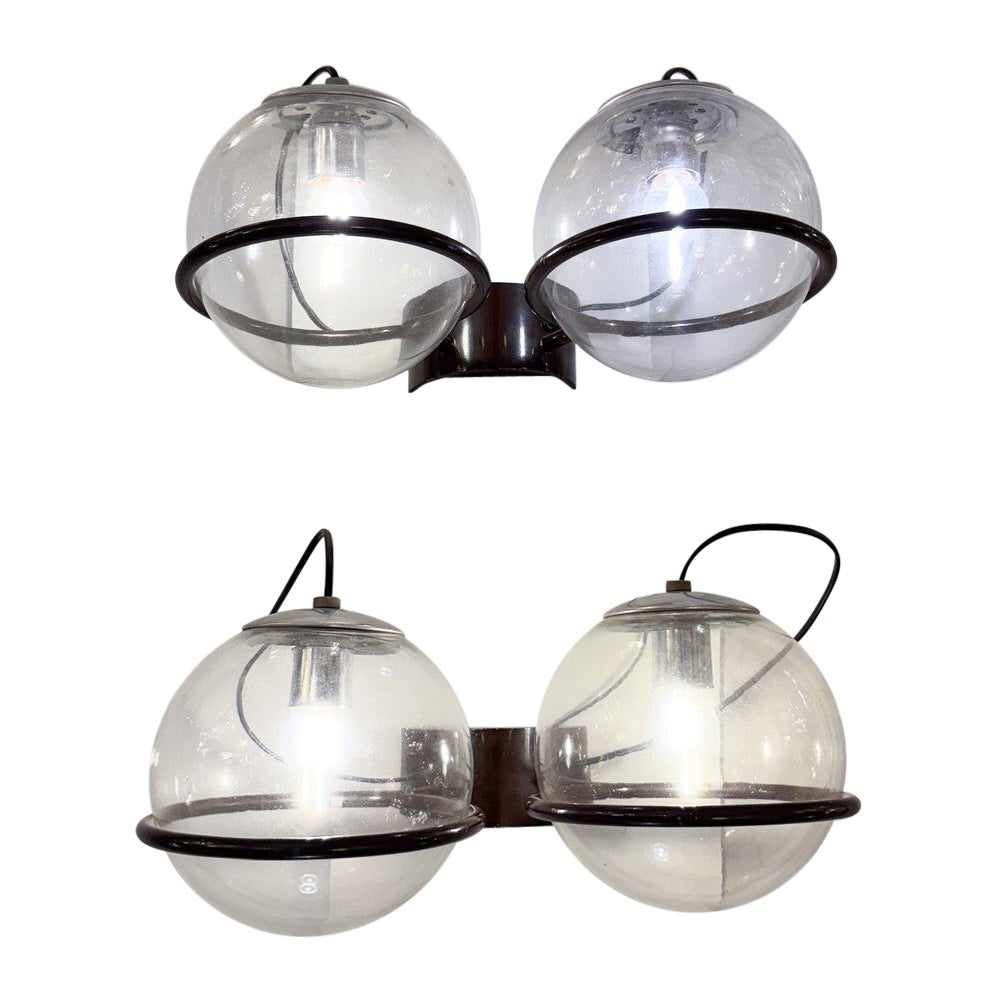 Mid-Century Modern Pair of Wall Lights by Gino Sarfatti, 1960s