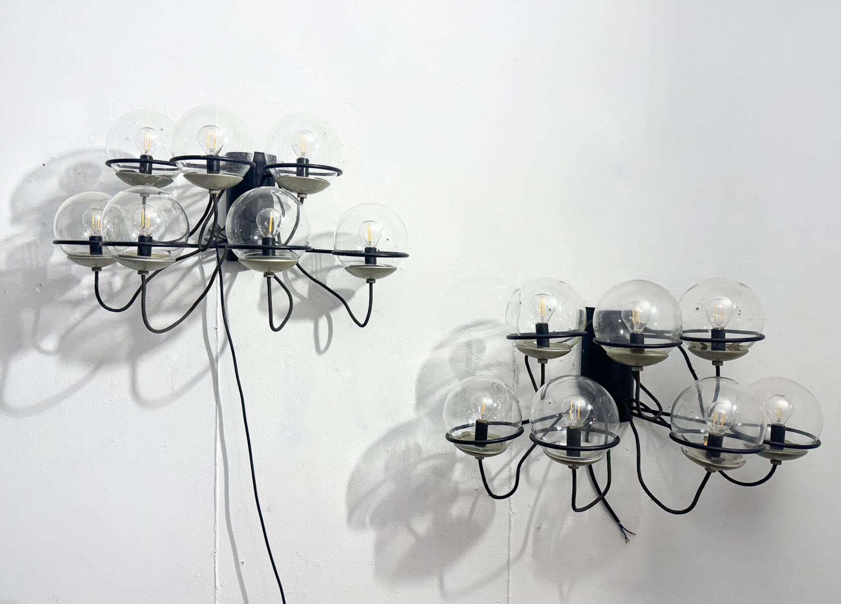 Coppia di appliques moderne di metà secolo Mod. 237/7 di Gino Sarfatti, 1960 In condizioni buone in vendita a Brussels, BE