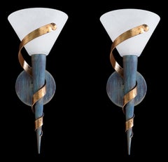 Mid-Century Modern Pair of Wall Sconces, 1970s