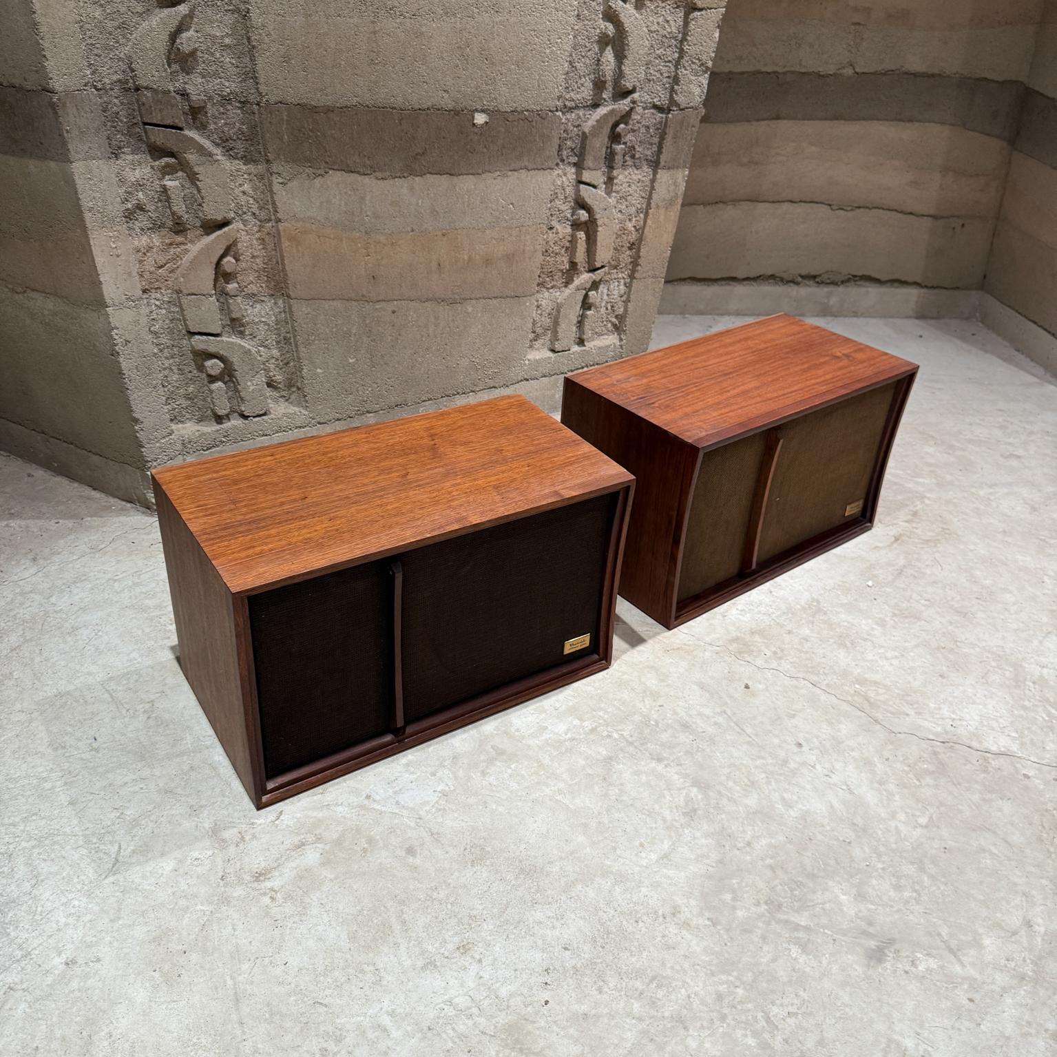 Mid-Century Modern Mid Century Modern  Pair of Warfedale Speakers Walnut For Sale