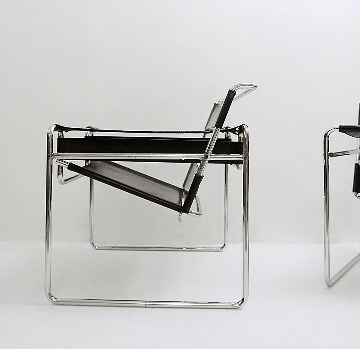 Mid-Century Modern Pair of Wassily Armchair by Marcel Breuer, 1970s 5