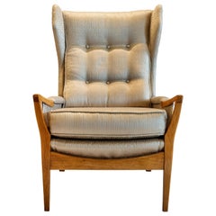 Mid-Century Modern Pair of Wingback Teak Chairs Attributed to Arne Norell