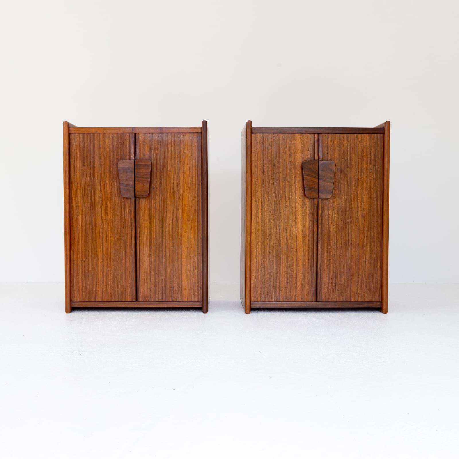 Mid-20th Century Mid-Century Modern Pair of Wood Buffets Cabinets. Italy, 1950s