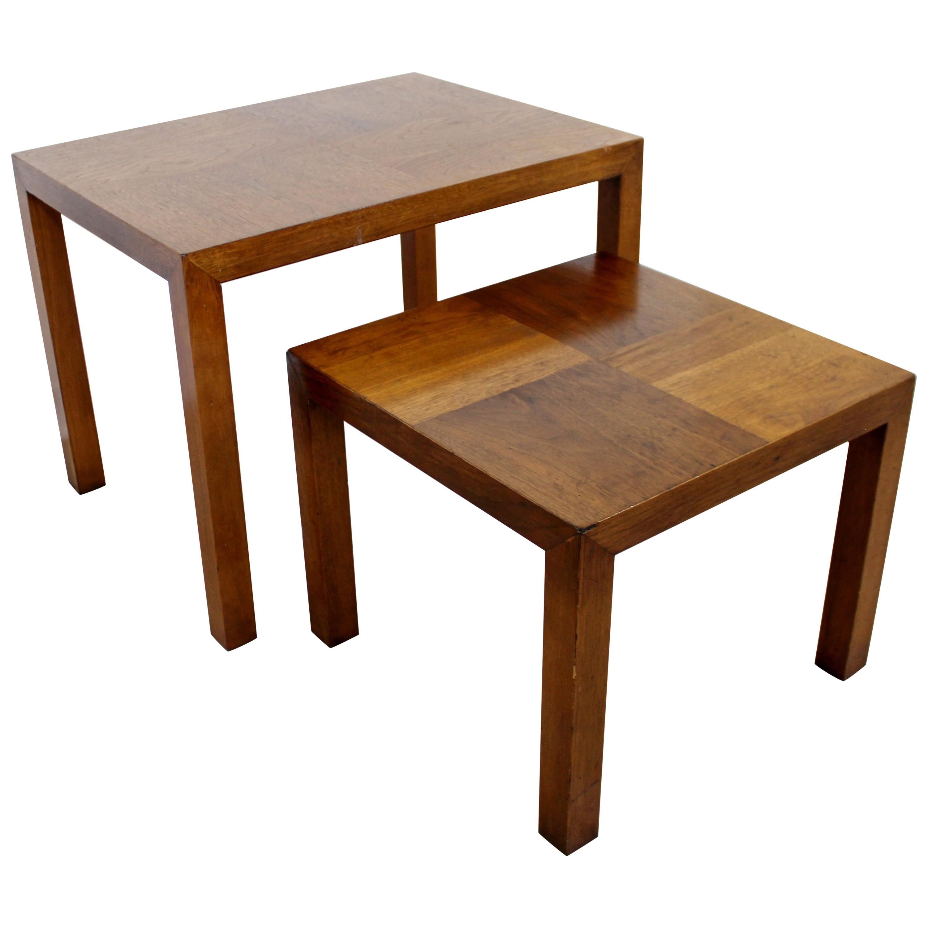 Mid-Century Modern Pair of Wood Nesting Side End Tables by Lane Altavista, 1960s