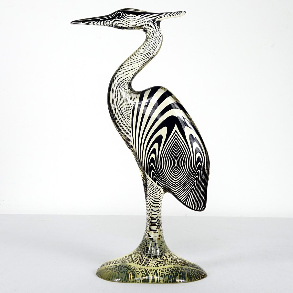Brazilian Mid-Century Modern Pair of Extra Large Herons in Lucite Made by Abraham Palatnik For Sale