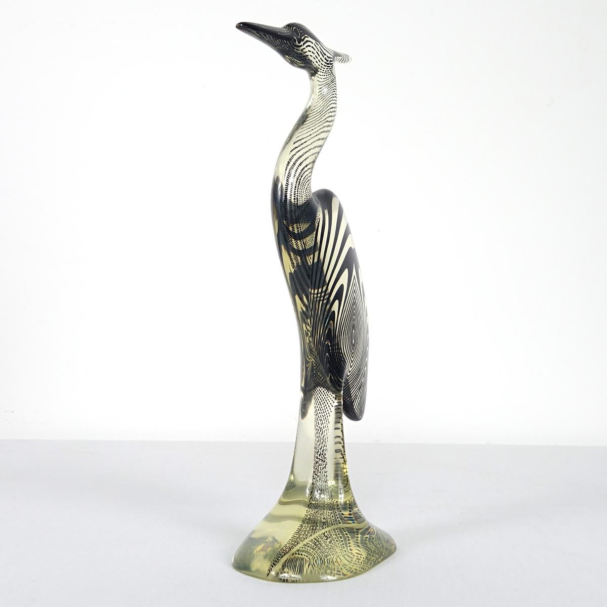 20th Century Mid-Century Modern Pair of Extra Large Herons in Lucite Made by Abraham Palatnik For Sale