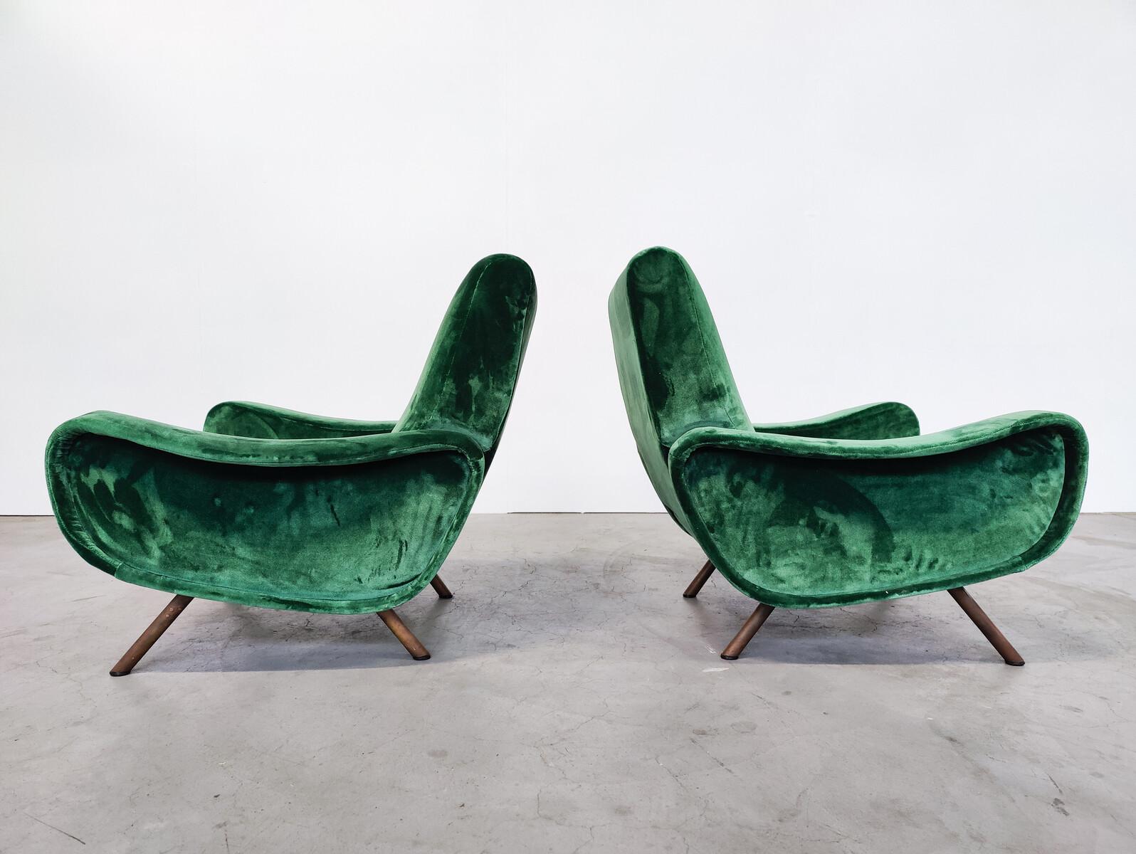 Mid-Century Modern Pair of Zanuso Armchairs for Arflex, Model Lady, 1950s For Sale 3