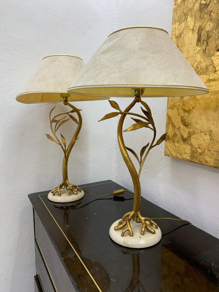 Mid-Century Modern Pair of Table Lamps Attributed to Jacques Duval Brasseur For Sale 5