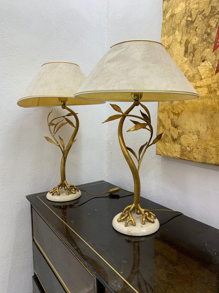 Mid-Century Modern Pair of Table Lamps Attributed to Jacques Duval Brasseur For Sale 6